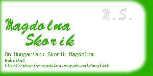 magdolna skorik business card